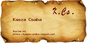 Kasza Csaba névjegykártya