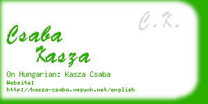 csaba kasza business card